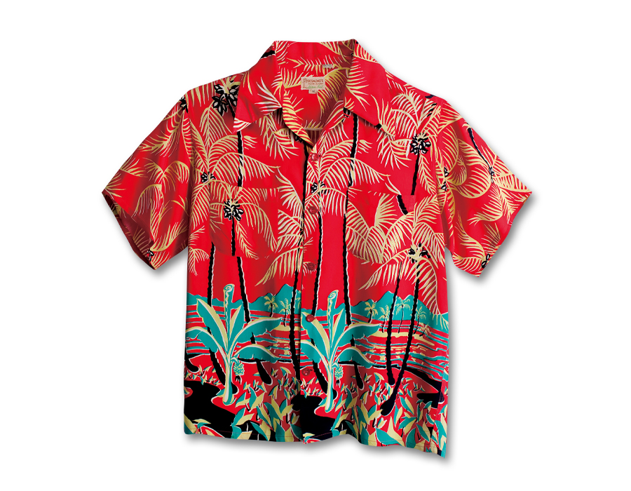 VINTAGE ALOHA SHIRT MUSEUM – “BANANA & PALM TREE” - ALOHA SHIRT 