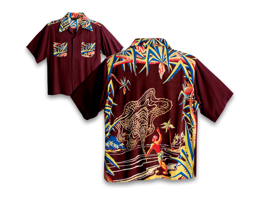 VINTAGE ALOHA SHIRT MUSEUM – “CASTING NET” - ALOHA SHIRT  