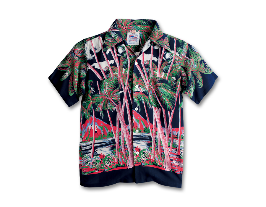 VINTAGE ALOHA SHIRT MUSEUM – “COCONUT PALMS & DIAMOND HEAD” - ALOHA