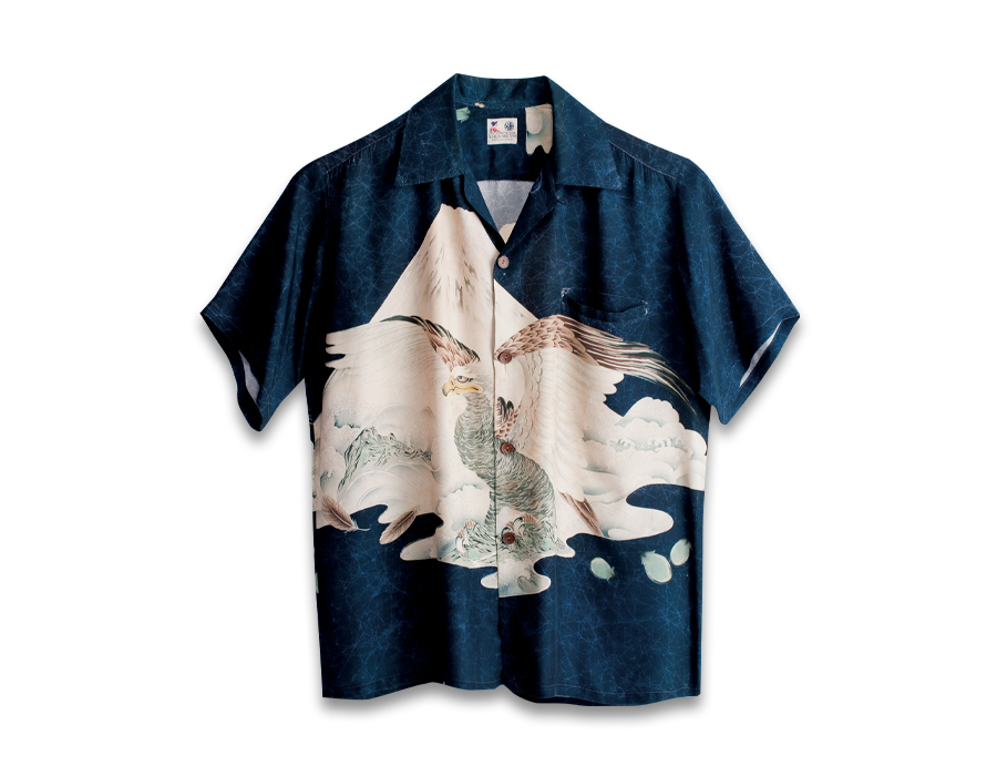 VINTAGE ALOHA SHIRT MUSEUM – “EAGLE & Mt. FUJI” - ALOHA SHIRT 
