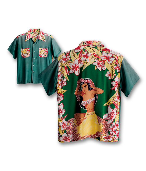 VINTAGE ALOHA SHIRT MUSEUM – “HULA GIRL” - ALOHA SHIRT 