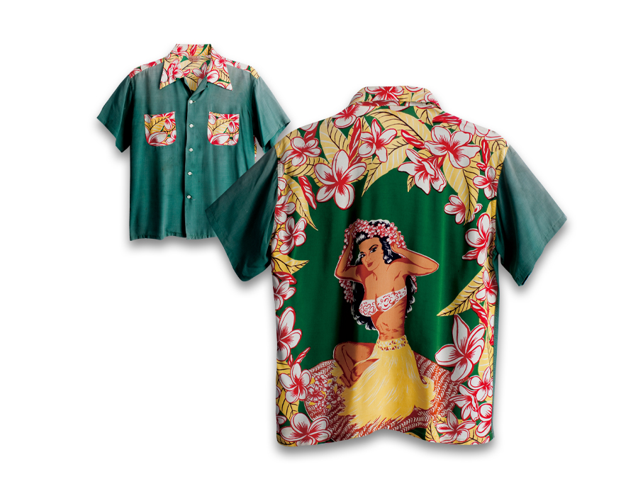 VINTAGE ALOHA SHIRT MUSEUM – “HULA GIRL” - ALOHA SHIRT 