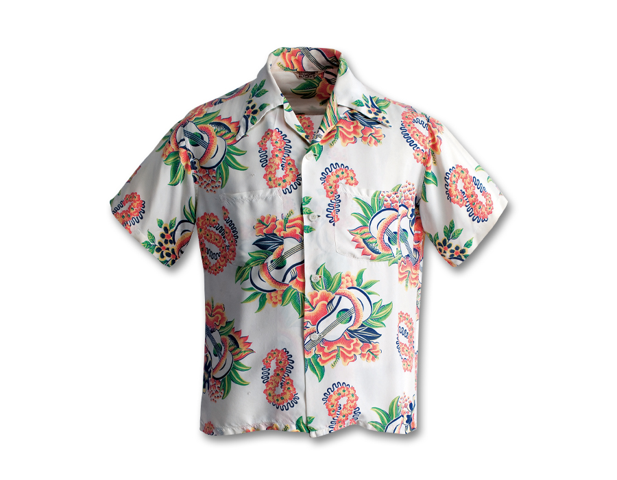 VINTAGE ALOHA SHIRT MUSEUM – “MACINTOSH UKULELE” - ALOHA SHIRT  