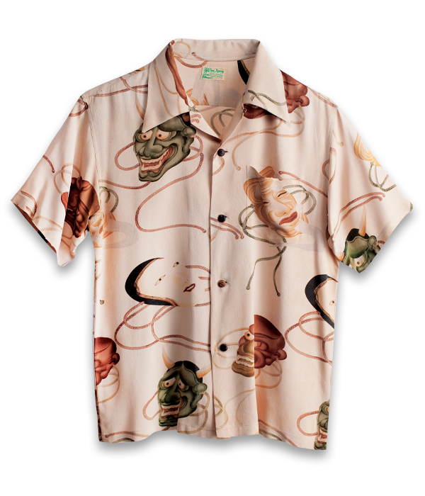 VINTAGE ALOHA SHIRT MUSEUM – “NOH MASK” - ALOHA SHIRT 